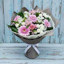 Букет цветов из:  Герберы, Альстромерии и Хризантемы в Лебедяни