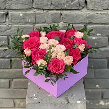 Цветочная композиция из Розы в коробке в Лебедяни