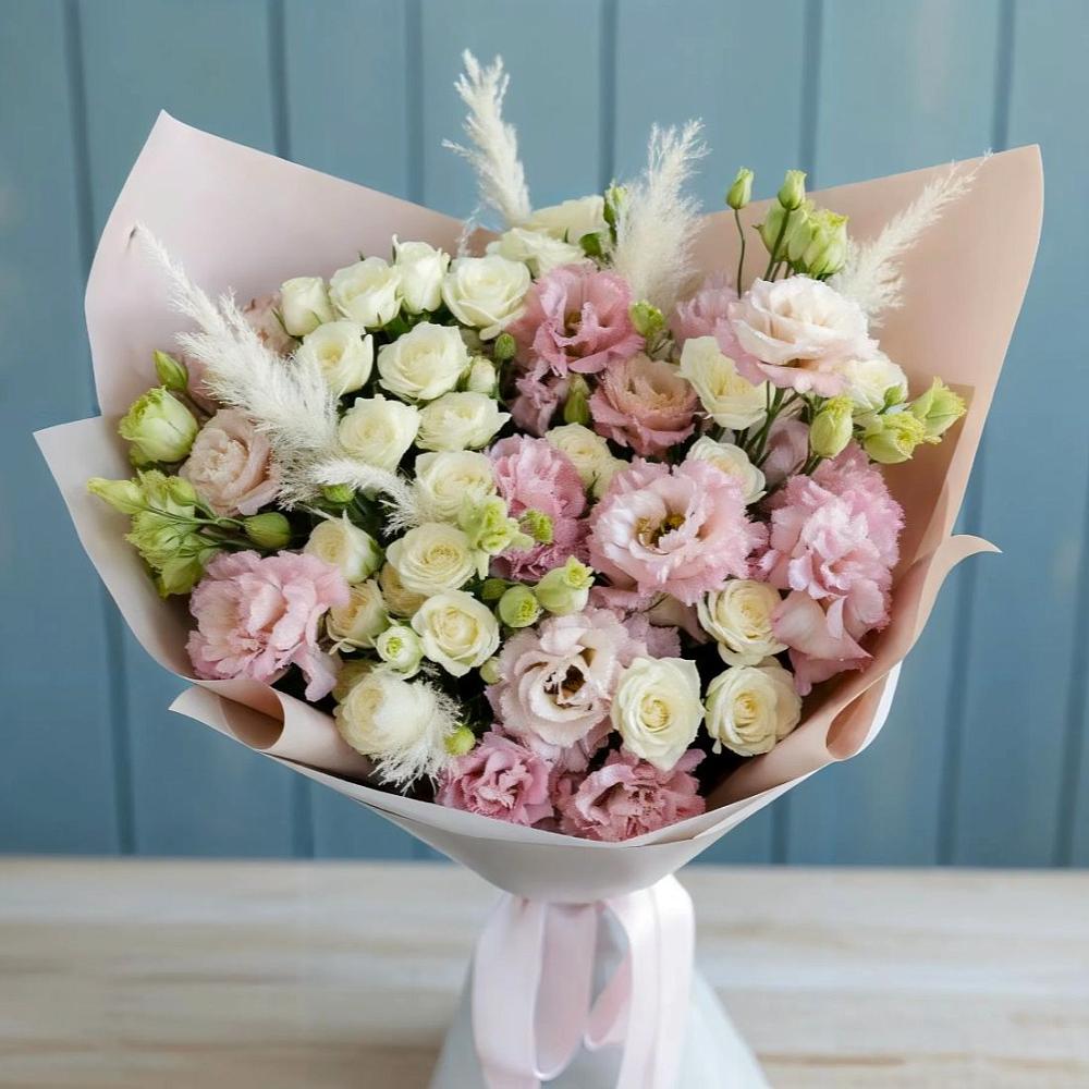 Букет цветов из: Альстромерии и Розы в Лебедяни