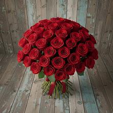 Букет 55 Красных роз Фридом #REPLACE_PRED# Лебедяни