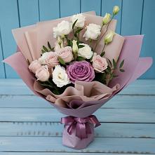 Букет цветов из:  Розы и Лизиантусы #REPLACE_PRED# Лебедяни