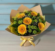 Букет цветов из:  Герберы и Хризантемы в Лебедяни
