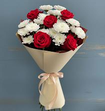 Букет цветов из:  Розы и Хризантемы в Лебедяни