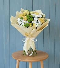 Букет цветов из:  Хризантемы и Розы #REPLACE_PRED# Лебедяни