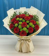 Букет цветов из:  Розы и Хризантемы в Лебедяни