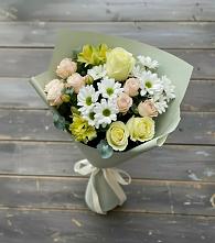Букет цветов из:  Альстромерии, Розы и Хризантемы в Лебедяни