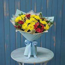 Букет цветов из:  Альстромерии и Хризантемы в Лебедяни