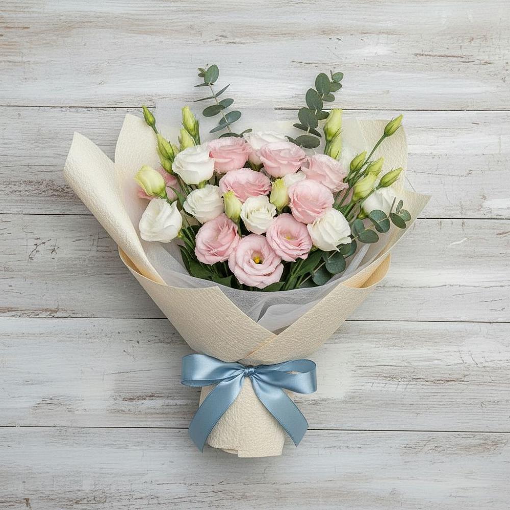 Букет цветов из: Лизиантусы в Лебедяни